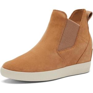 SOREL Women’s Out N About Slip-On Wedge Boot(Tawny Buff/Chalk)