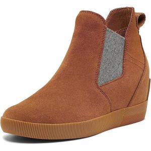 SOREL Women’s Out N About Slip-On Wedge Boot(Velvet Tan Gum 2)
