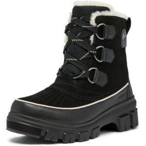 SOREL Women’s Tivoli V Waterproof Boot(Black  Fawn)