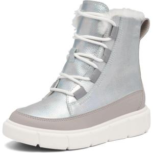 Sorel Children’s Explorer lll Lace Boot(Pure Silver/Chrome Grey)