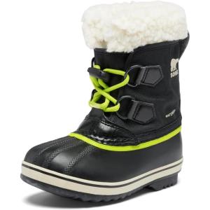 Sorel Children’s Yoot Pac Nylon Waterproof Boot(Black/Chartreuse)