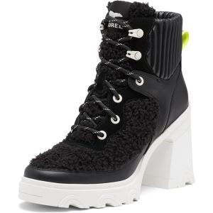 Sorel Women’s Brex Heel Cozy Lace Boot(Black  Sea Salt)