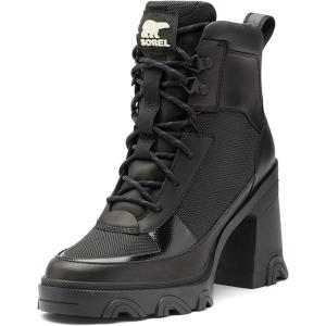 Sorel Women’s Brex Heel Lace Boot(Black  Black)