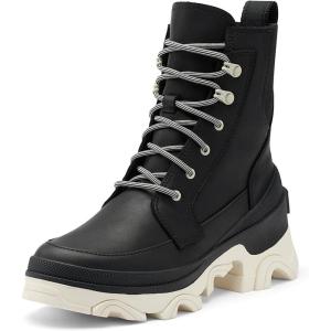 Sorel Women’s Brex Lace Waterproof Boot(Black  Chalk)