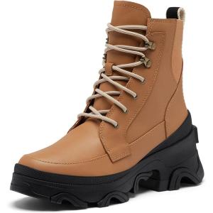 Sorel Women’s Brex Lace Waterproof Boot(Tawny Buff  Black)