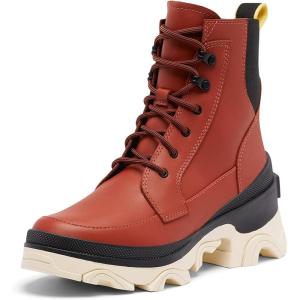Sorel Women’s Brex Lace Waterproof Boot(Warp Red  Black)