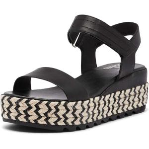 Sorel Women’s Cameron Flatform Sandals(Black)