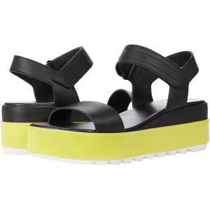 Sorel Women’s Cameron Flatform Sandals(Black/Bolt)