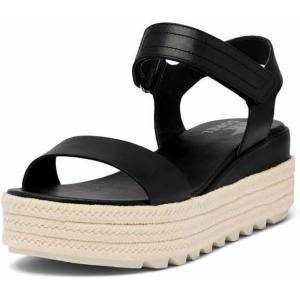 Sorel Women’s Cameron Flatform Sandals(Black/Chalk)
