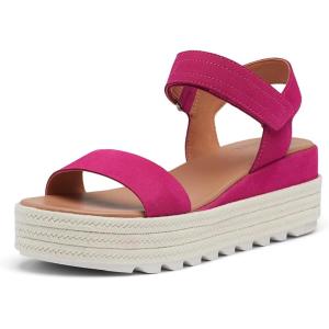 Sorel Women’s Cameron Flatform Sandals(Fuchsia Fizz  Sea Salt)