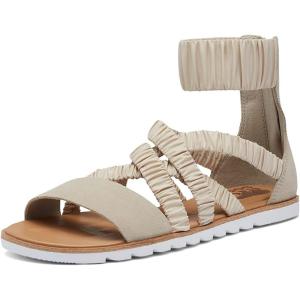 Sorel Women’s Ella II Ankle Strap Sandals(Soft Taupe  White)