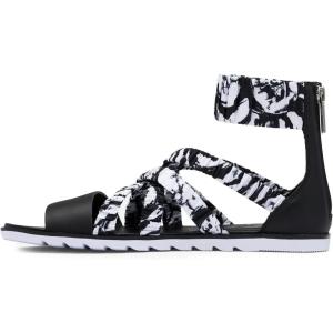 Sorel Women’s Ella II Ankle Strap Sandals(White  Black)