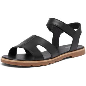 Sorel Women’s Ella lll Ankle Strap Sandal(Black  Gum)