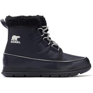 Sorel Women’s Explorer Carnival Winter Boots, 2 AU(Black/Sea Salt)