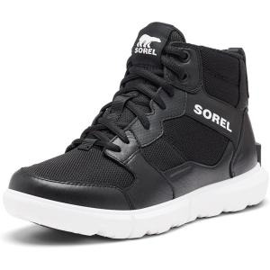 Sorel Women’s Explorer II Sneaker Mid Waterproof Shoe(Black/White)