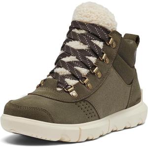 Sorel Women’s Explorer Next Hiker Waterproof Boots(Stone Green  Bleached Ceramic)