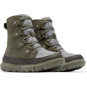 Sorel Women’s Explorer Next Joan Waterproof Boots(Stone Green  Alpine Tundra)
