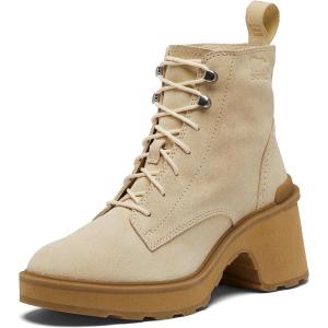 Sorel Women’s Hi-Line Heel Lace Boots(Bleached Ceramic  Caribou Buff)