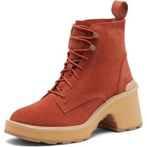Sorel Women’s Hi-Line Heel Lace Boots(Warp Red  Tawny Buff)
