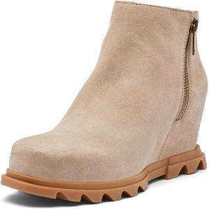 Sorel Women’s Joan of Arctic Wedge II Zipper Fashion Boot(Omega Taupe  Gum 2)