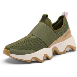 Sorel Women’s Kinetic Impact II Strap Sneaker, Utility Green/Pink Dawn, 5.5