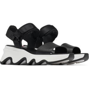 Sorel Women’s Kinetic Impact Y Strap High Sandals(Black  Sea Salt)