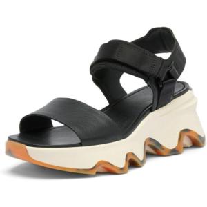 Sorel Women’s Kinetic Impact Y Strap High Sandals(Black/Chalk)