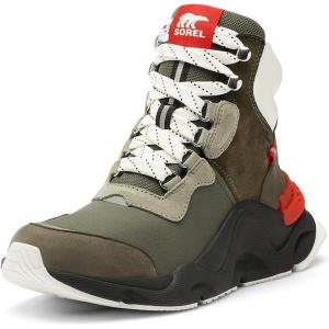 Sorel Women’s Kinetic RNEGD Conquest Boot — Waterproof Leather Winter Boots(Alpine Tundra  Black)