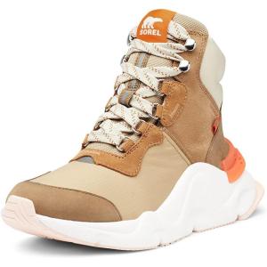 Sorel Women’s Kinetic RNEGD Conquest Boot — Waterproof Leather Winter Boots(Tawny Buff  Canoe)