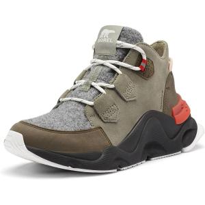 Sorel Women’s Kinetic Rngd Caribou Boot — Waterproof Leather Winter Boots(Grey Green  Alpine Tundra)