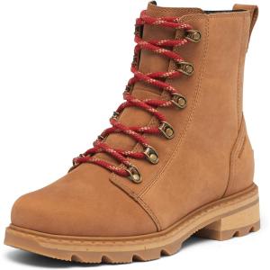 Sorel Women’s Lennox Lace Rain Boot — Waterproof Leather Boots(Velvet Tan)