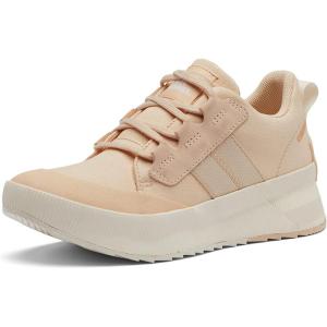 Sorel Women’s Out N About III Low Sneaker Canvas Shoes(White Peach  Chalk)