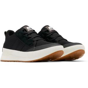 Sorel Womens Out N About III Low Sneaker Waterproof(Black  Sea Salt)