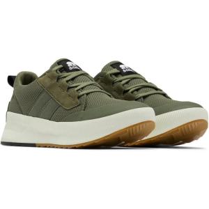 Sorel Womens Out N About III Low Sneaker Waterproof(Stone Green Sea Salt)