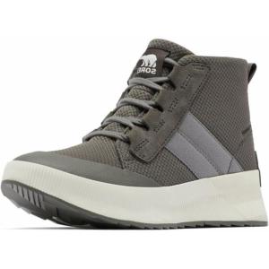Sorel Womens Out N About III Mid Sneaker Waterproof(Quarry/Chrome Grey)