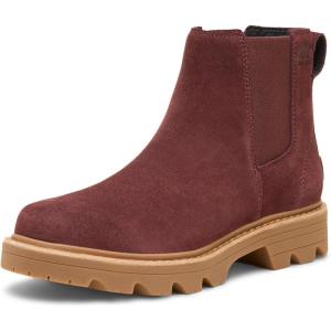 Sorel Women’s Revel Rd Chelsea Waterproof Boot(Redwood/Gum 10)