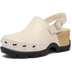 Sorel Womens Roam’n Clog Rvt(Chalk/Black)