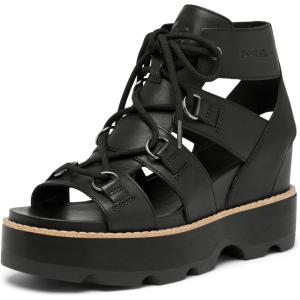 Sorel womens Joanie IV Lace Wedge(Black/Black)