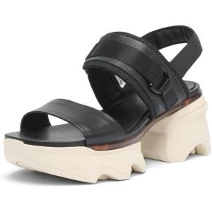 Sorel womens Kinetic Impact Slingback Heel Sandal(Black/Chalk)