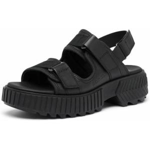 Sorel womens Ona Ave Multistrap Mid Sandal(Black/Black)