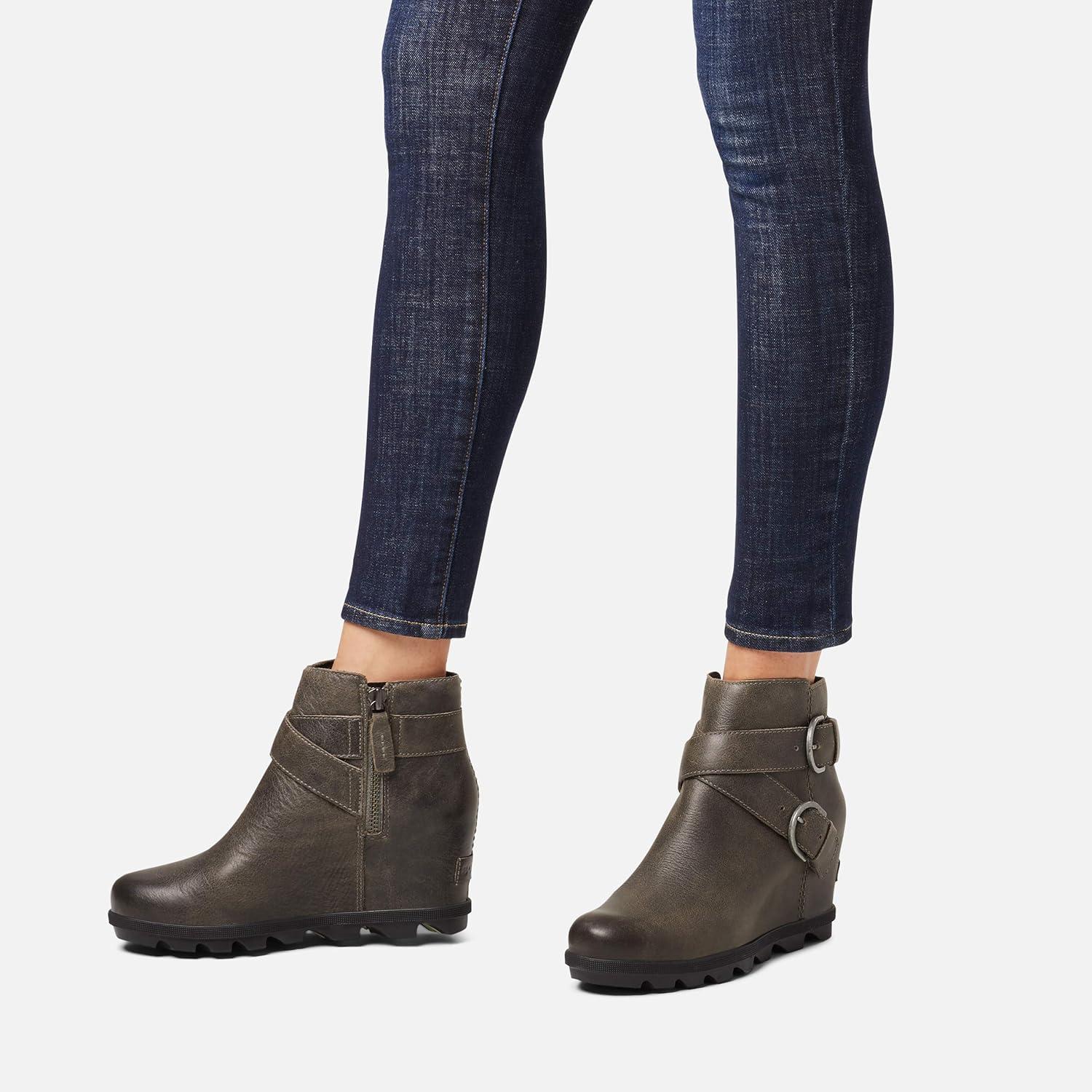 imageSorel Womens Joan of Arctic Wedge II Buckle Boot Light Rain WaterproofQuarry