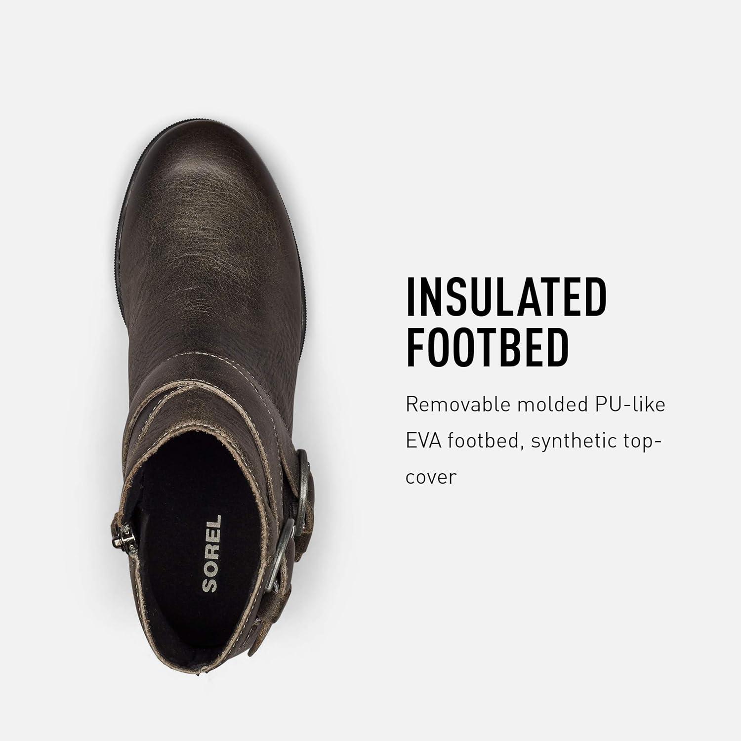 imageSorel Womens Joan of Arctic Wedge II Buckle Boot Light Rain WaterproofQuarry