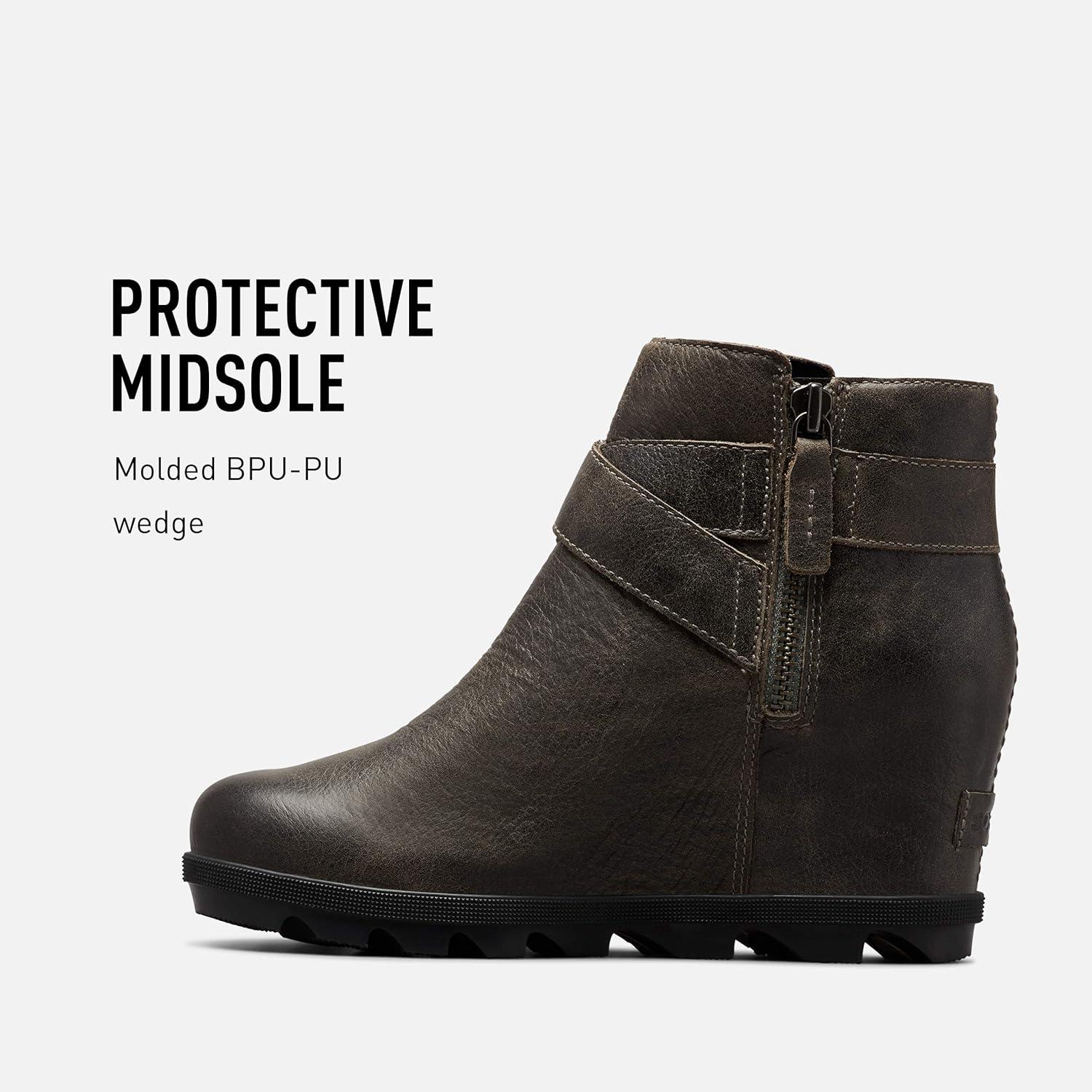 imageSorel Womens Joan of Arctic Wedge II Buckle Boot Light Rain WaterproofQuarry