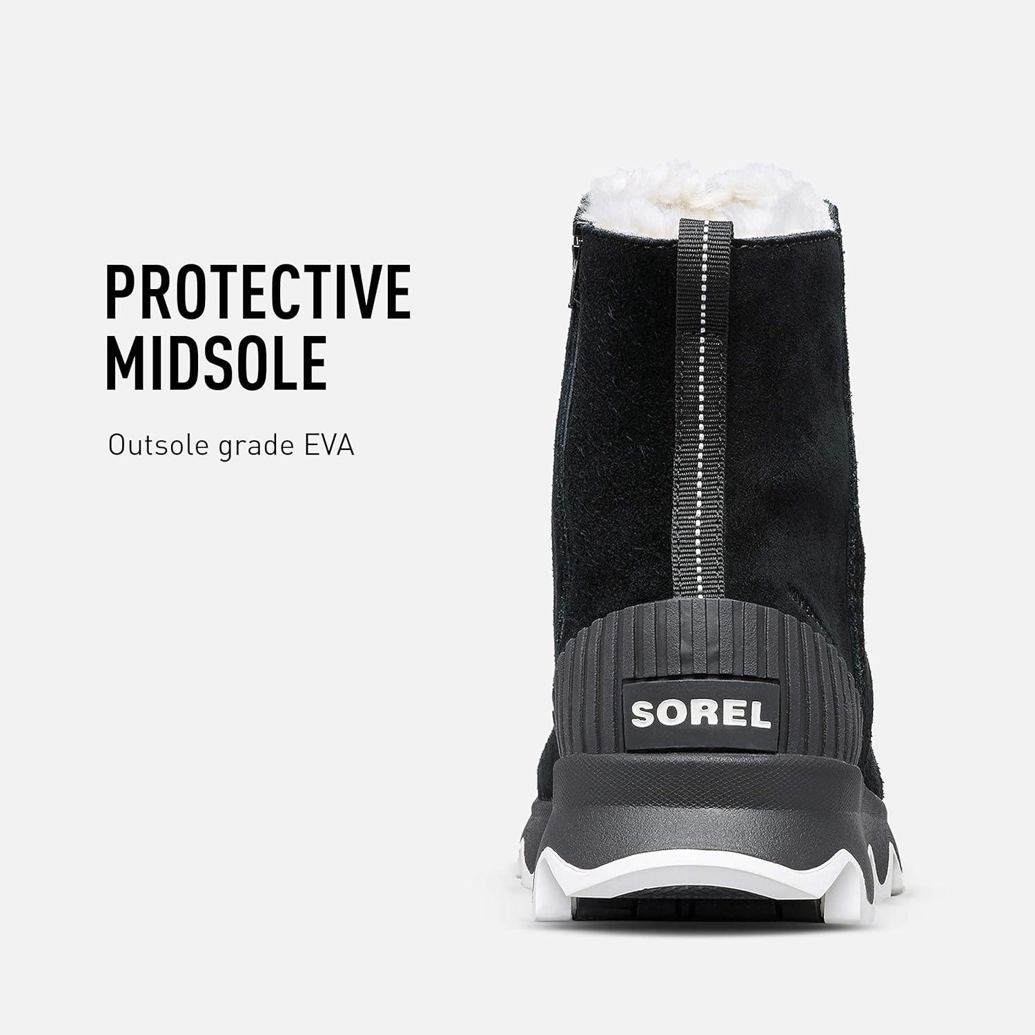 imageSorel Womens Kinetic Impact Waterproof Short BootBlack Black Sea Salt