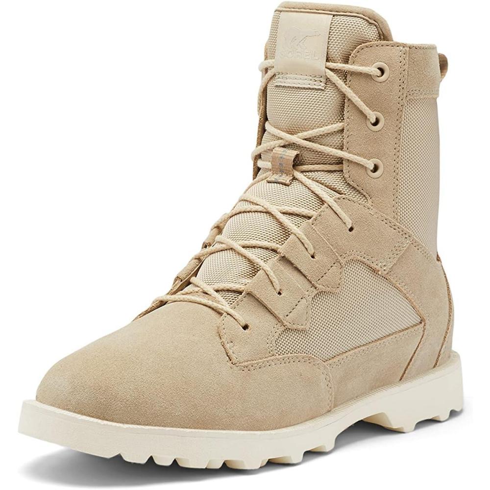 imageSorel Mens Caribou OTM WP Boot  Waterproof Leather Rain BootsAncient Fossil  Chalk