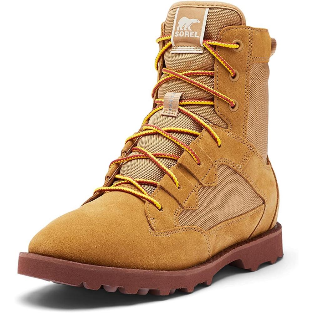 imageSorel Mens Caribou OTM WP Boot  Waterproof Leather Rain BootsBuff  Madder Brown