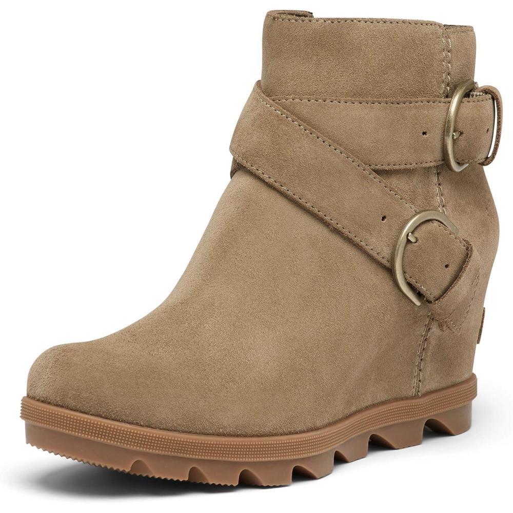 imageSorel Womens Joan of Arctic Wedge II Buckle Boot Light Rain WaterproofKhaki Ii