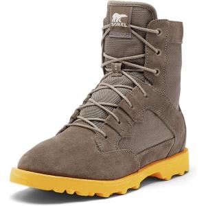 Sorel Men’s Caribou OTM WP Boot — Waterproof Leather Rain Boots(Alpine Tundra  Cyber Yellow)