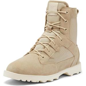 Sorel Men’s Caribou OTM WP Boot — Waterproof Leather Rain Boots(Ancient Fossil  Chalk)