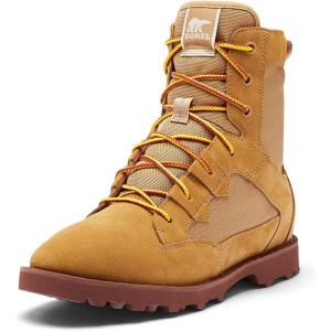 Sorel Men’s Caribou OTM WP Boot — Waterproof Leather Rain Boots(Buff  Madder Brown)